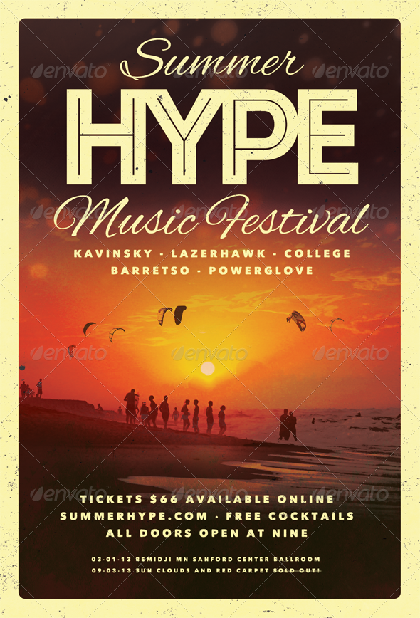 Summer Hype - Summer Flyer Template - Clubs & Parties Events