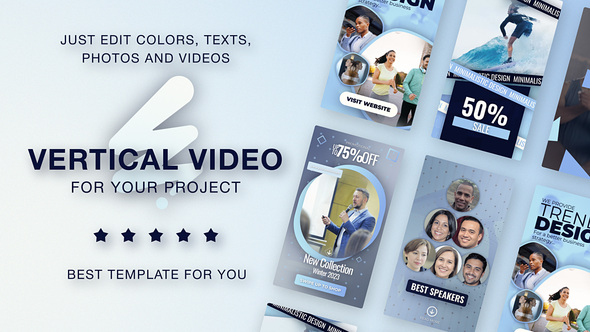 Clean Corporate Vertical Promo - Medical Education Sport Reels Video Displays template preview
