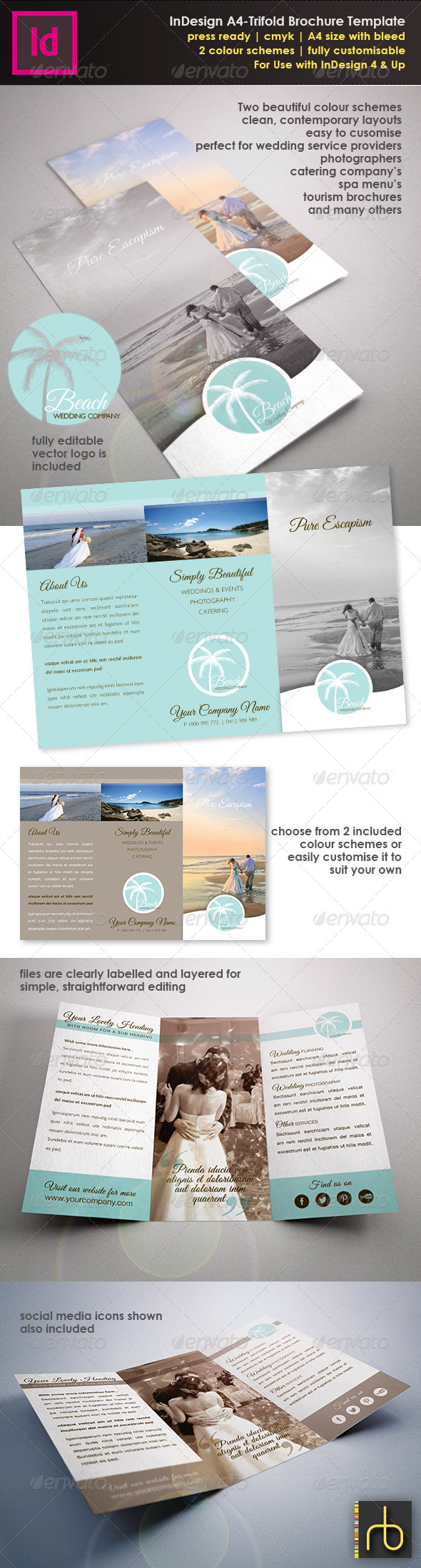 InDesign A4 Trifold Brochure Template - Brochures Print Templates