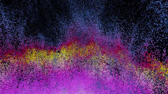 Colorful smoke powder explosion particle fluid ink particles motion alt