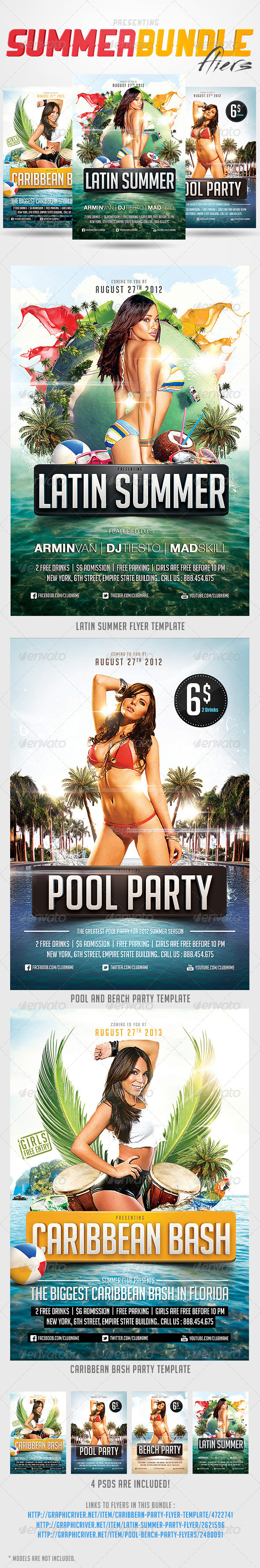 Summer Flyer Bundle - Clubs & Parties Events
