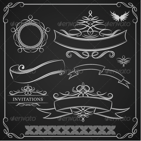 Ribbon Ornament - Borders Decorative