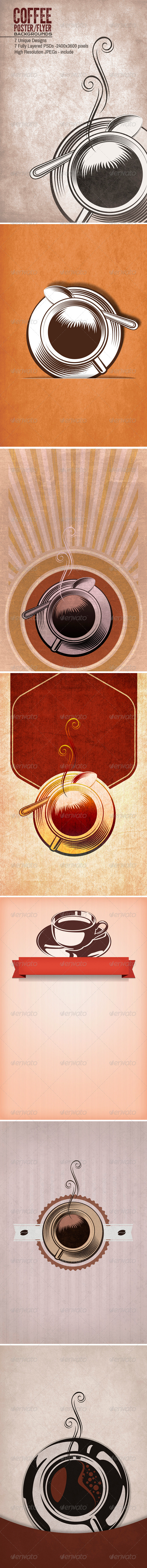 Coffee Tea Poster/Flyers Backgrounds - Miscellaneous Backgrounds