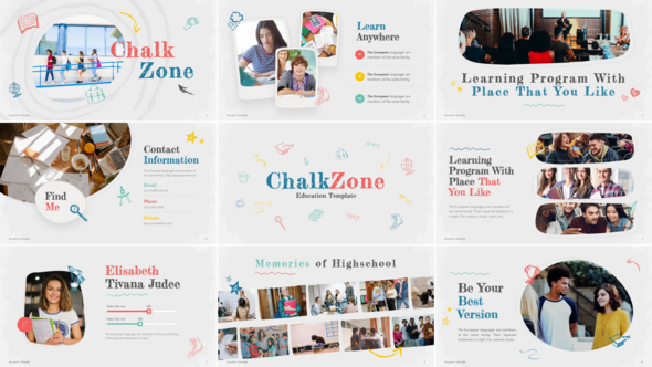 Chalkzone Education Video Display After Effect Template Elements template preview