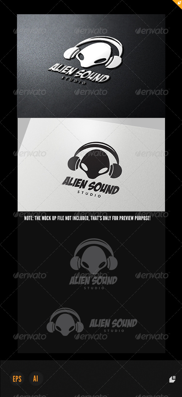 Alien Sound Logo - Humans Logo Templates