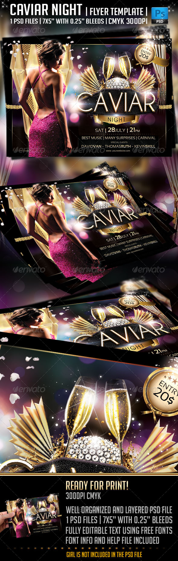 Caviar Night Flyer Template - Clubs & Parties Events