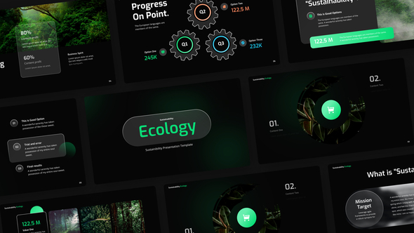 Sustainability Video Display After Effect Template Elements template preview