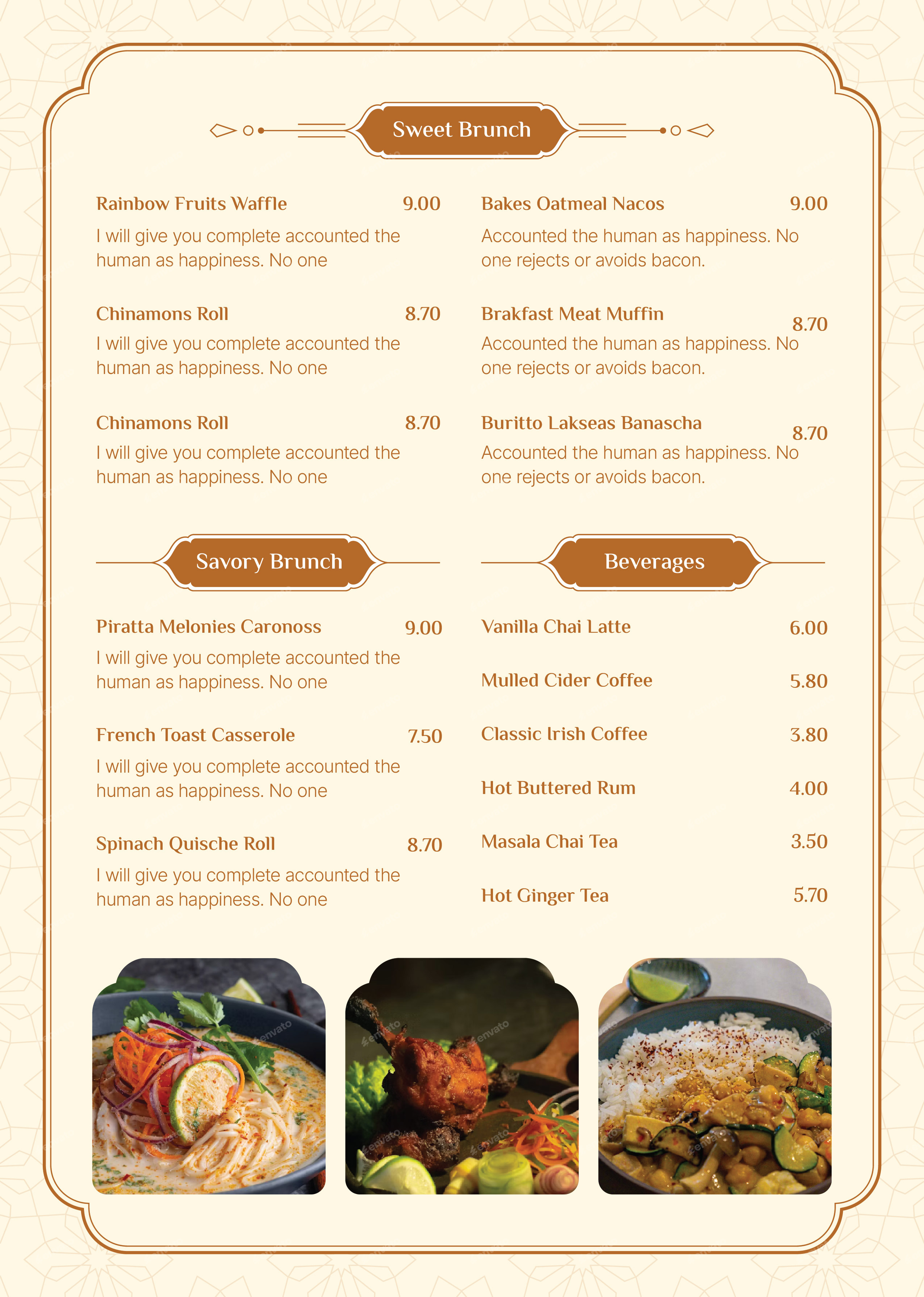 Arabian Restaurant Menu, Print Templates | GraphicRiver
