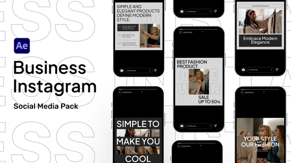 Business Instagram Stories Elements template preview
