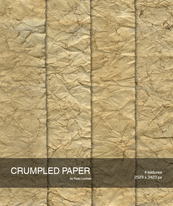 4 Crumpled Paper Textures