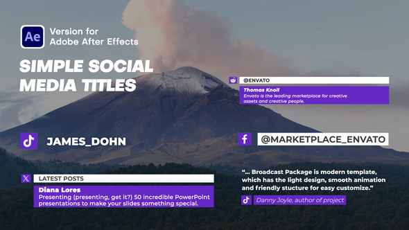 Simple Social Media Titles Titles template preview