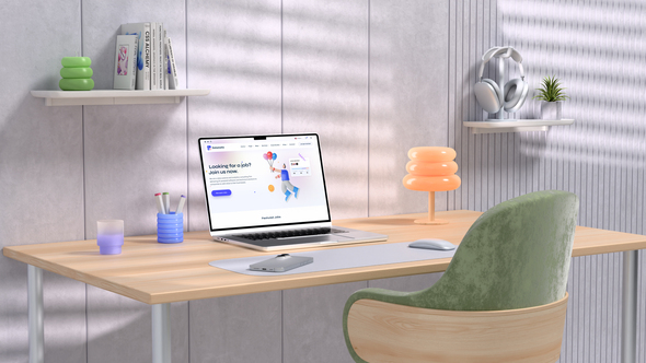 Laptop Mockups in Bright Room | 4k Product Promo template preview