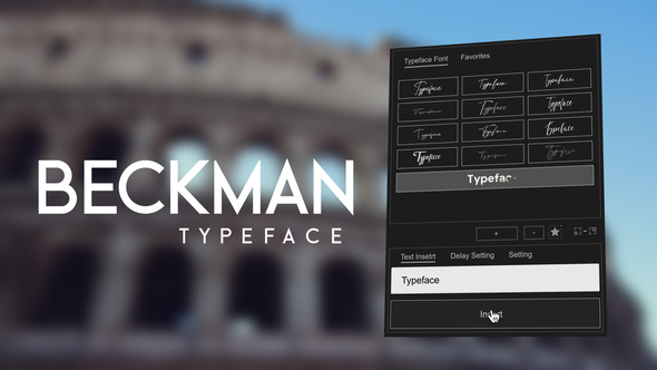 Animated Typeface - Beckman Titles template preview
