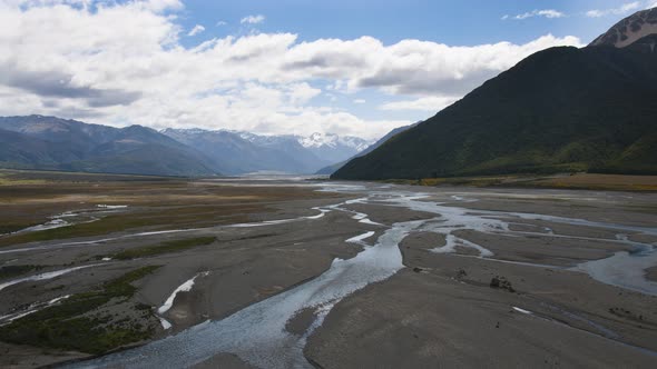 4K Timelapse of the Riverlands in Arthur's Pass National Park, New Zealand
