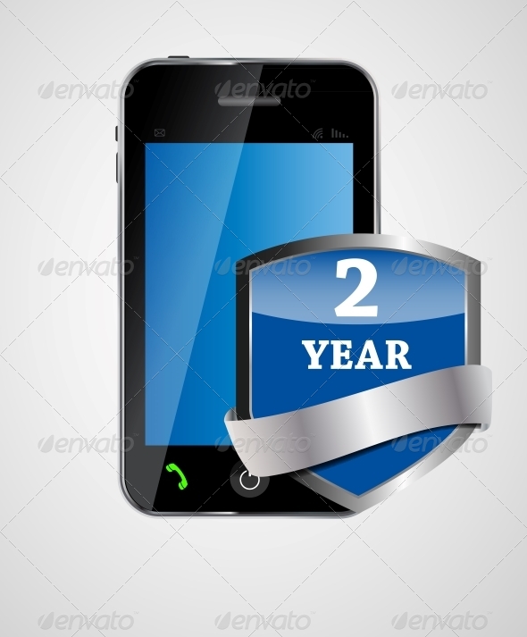 Security Phone Concept Vector Illustration - Computers Technology