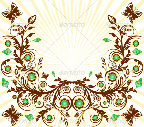 Vector Illustration of a Floral Ornament - Backgrounds Decorative