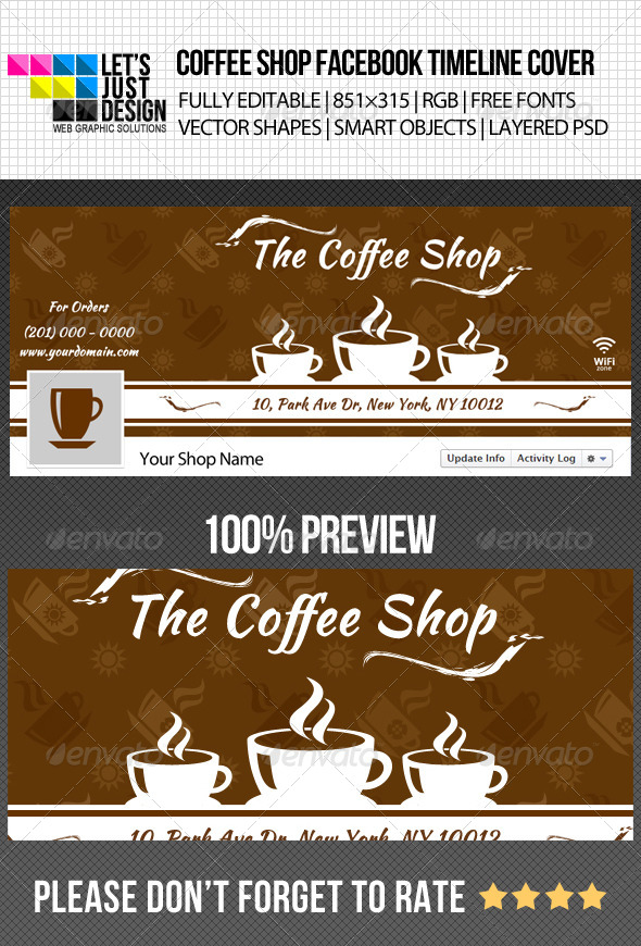 Simple Coffee Shop Facebook Timeline Cover - Facebook Timeline Covers Social Media