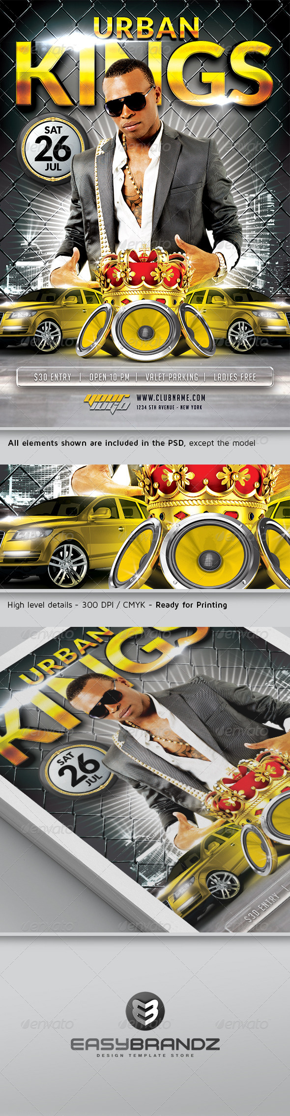Urban Kings Flyer Template - Events Flyers