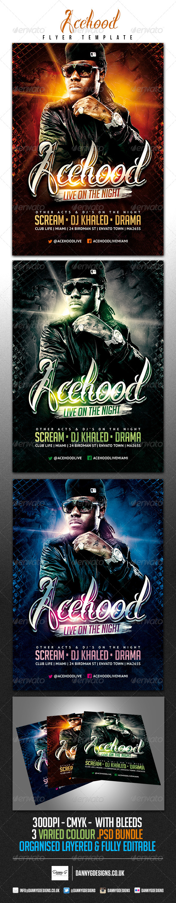 Acehood Rap Hip Hop flyer - Clubs & Parties Events