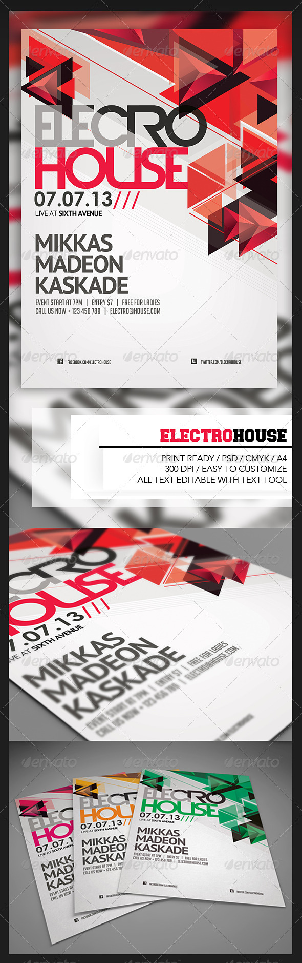 Electro House Flyer - Clubs & Parties Events