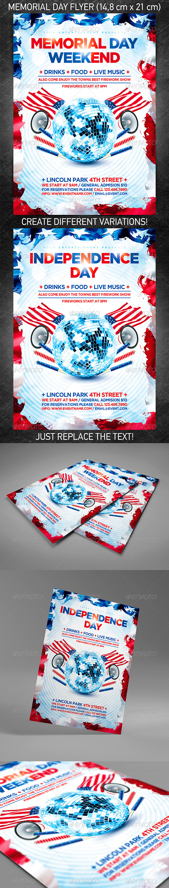 Independence Day Party Flyer - Holidays Events