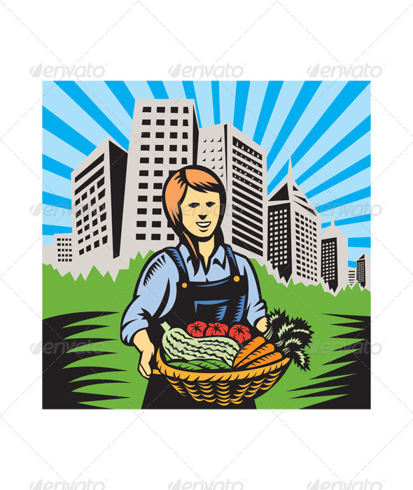 Female Organic Farmer - People Characters