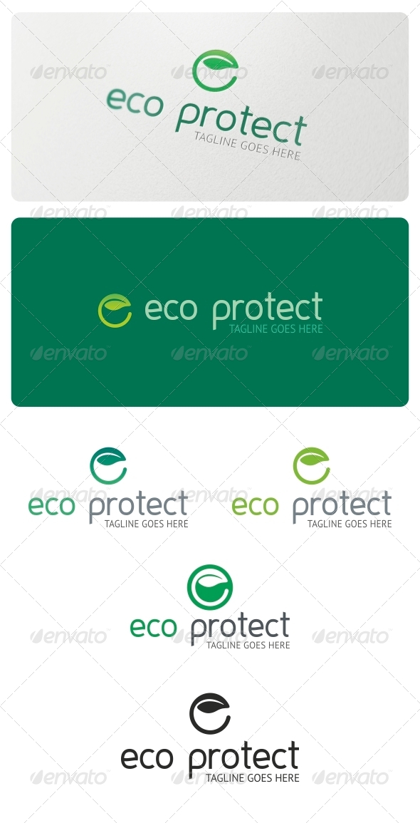 Eco Protect Logo Template - Letters Logo Templates