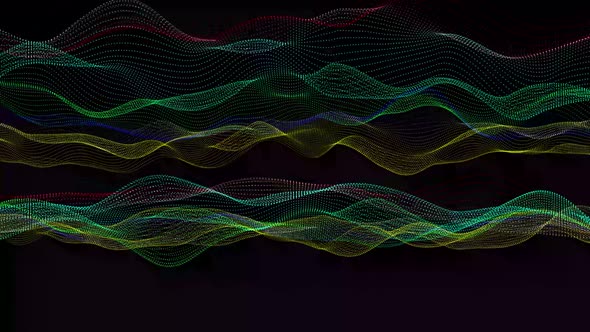 abstract particle line wave motion background. Vd 15