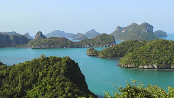 Thailand National Marine Park Aerial View in Pacific Ocean
