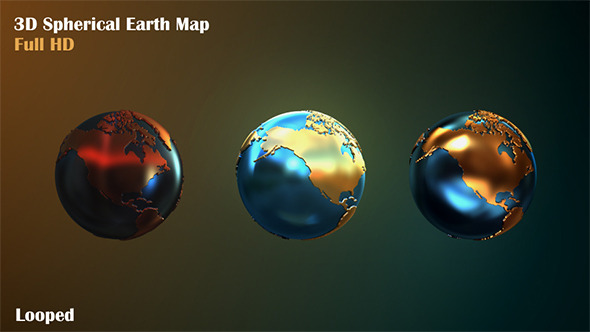 3D Spherical Earth Map