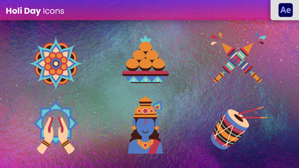 Holi Festival Element Elements template preview