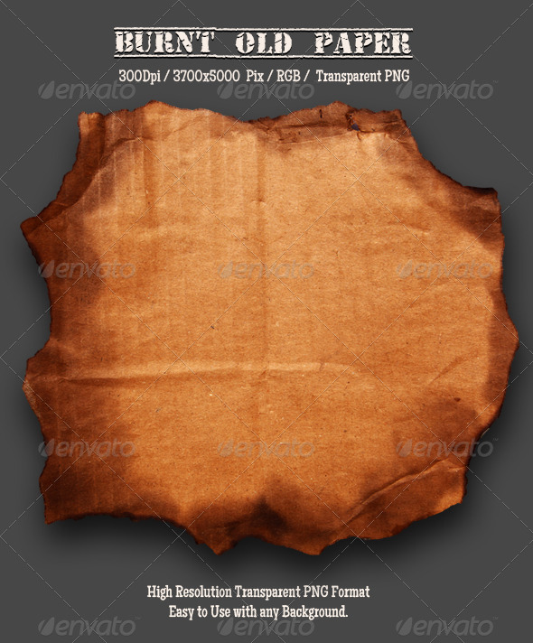 Burnt Cardboard 3 - Miscellaneous Isolated Objects