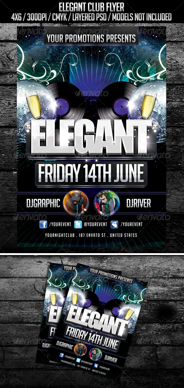 Elegant Nightclub Flyer By Pixeldelight