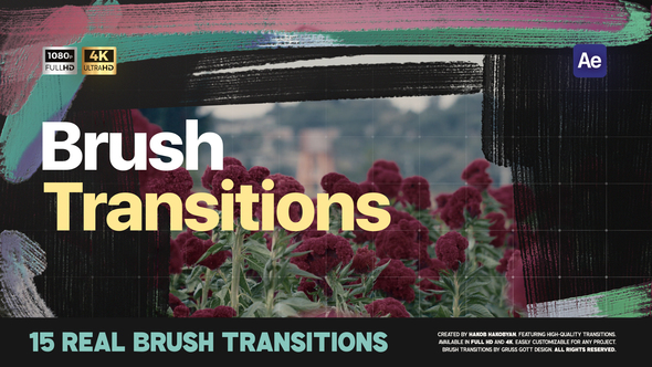 Brush Transitions Elements template preview
