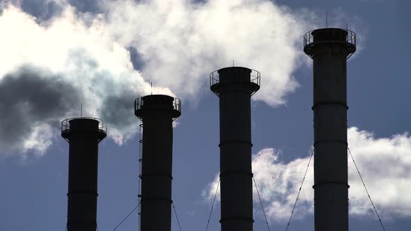 Smoke Comes From the Chimney. Air Pollution. Ecology. Kyiv. Ukraine. alt