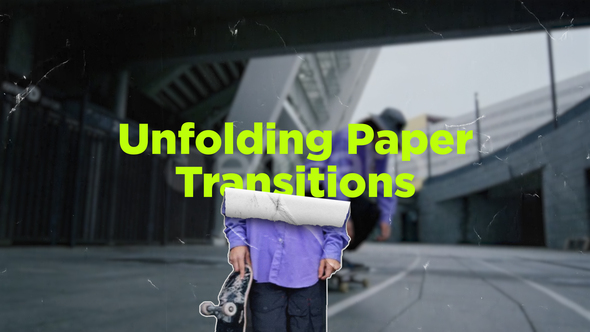 Unfolding Paper Transitions Elements template preview