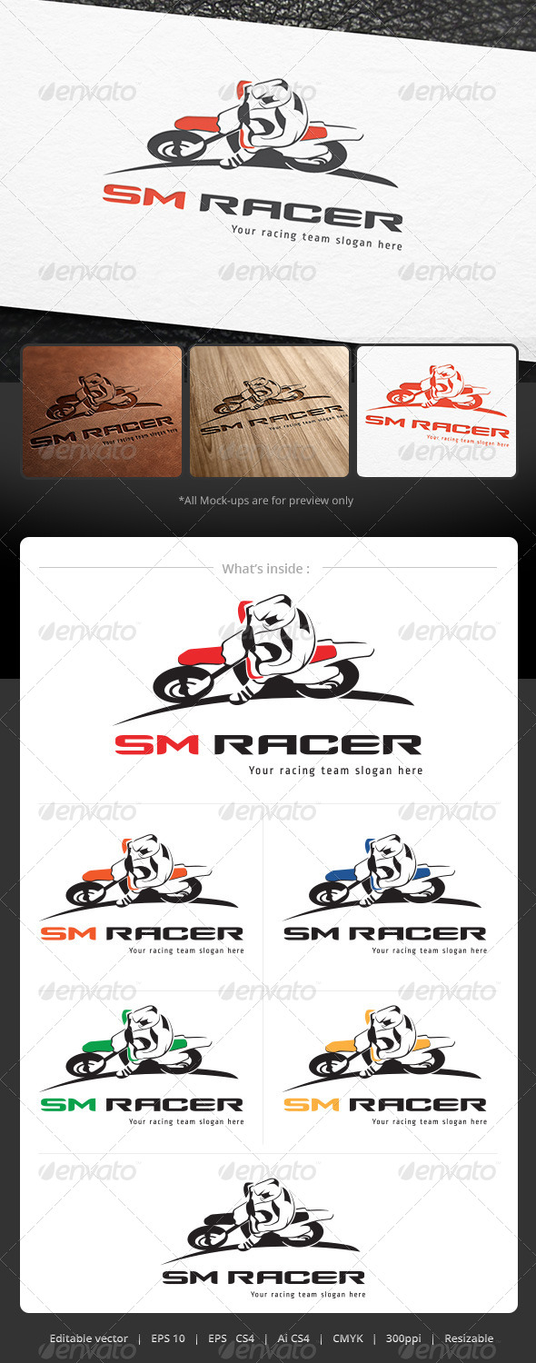 Super Moto Racer Logo - Objects Logo Templates