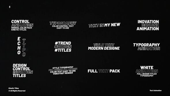 Kinetic Titles Animation | After Effects Titles template preview