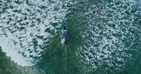 Aerial View of Stand Up Paddling alt