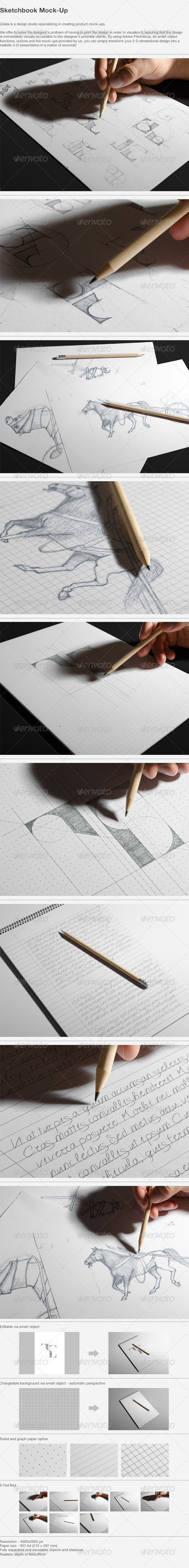 Sketchbook Mock-Up - Miscellaneous Print
