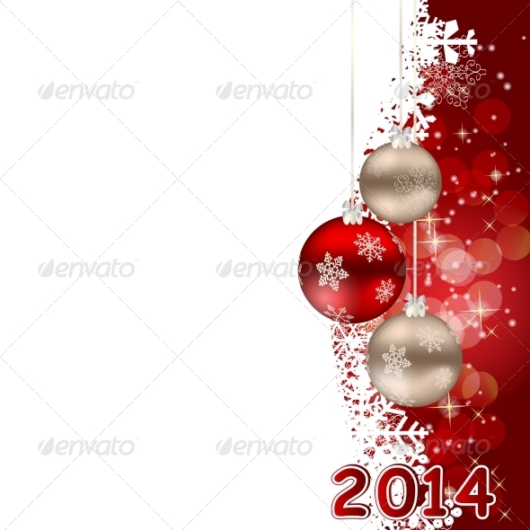 2014 Christmas and New Year Background. - Christmas Seasons/Holidays