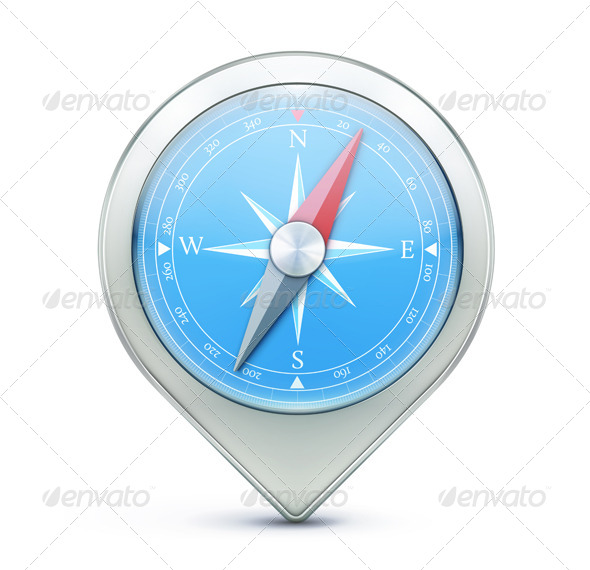 Map Location Pointer Icon - Conceptual Vectors