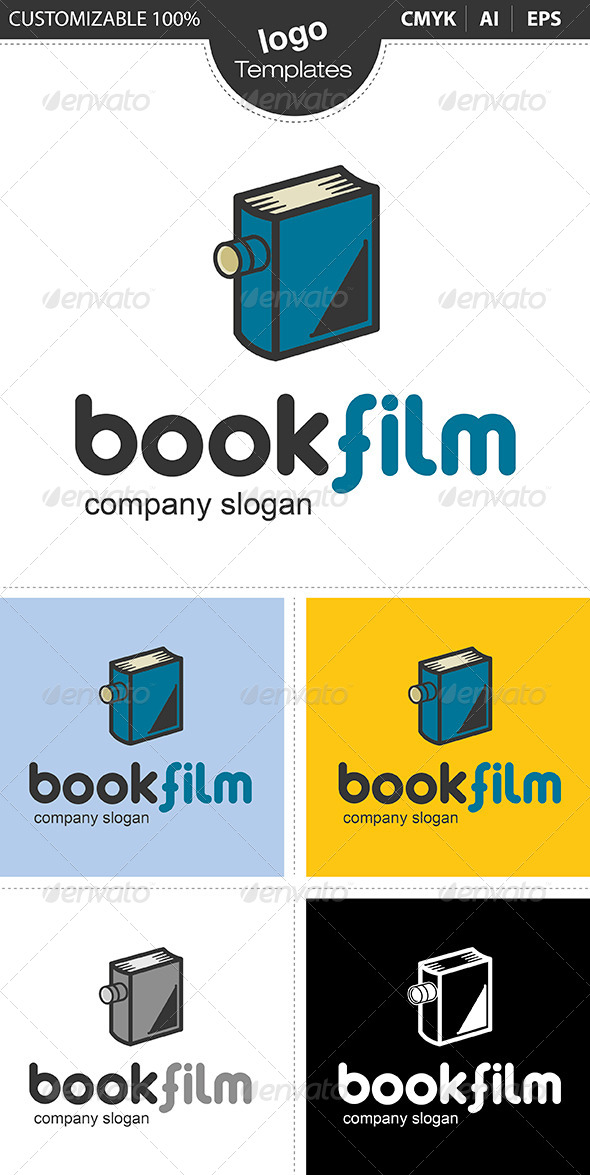 Bookfilm Logo - Symbols Logo Templates