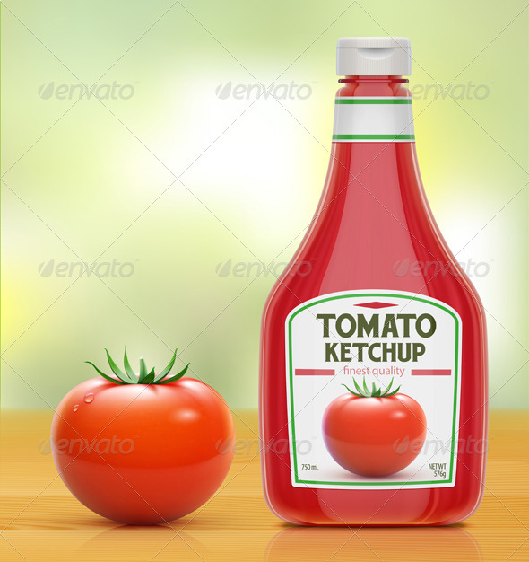 Ketchup Bottle - Food Objects