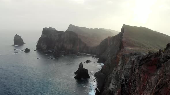 Rugged Coastline of Madeira island, Portugal