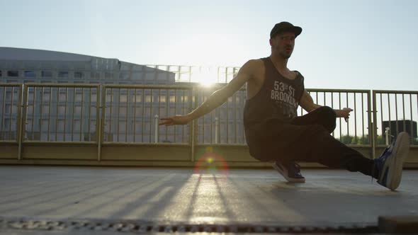 B-boy doing some stunts alt
