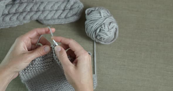 Hobby time with knitting.  alt