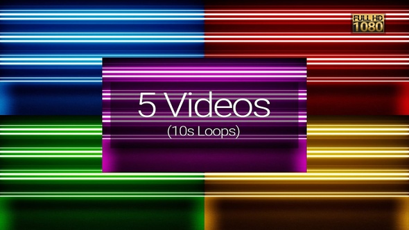 Flickering Striped Neon Light Stage Vj Loops Pack FHD alt