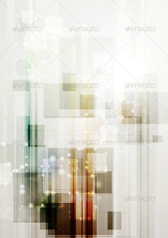 Modern Hi-Tech Vector Template - Backgrounds Decorative