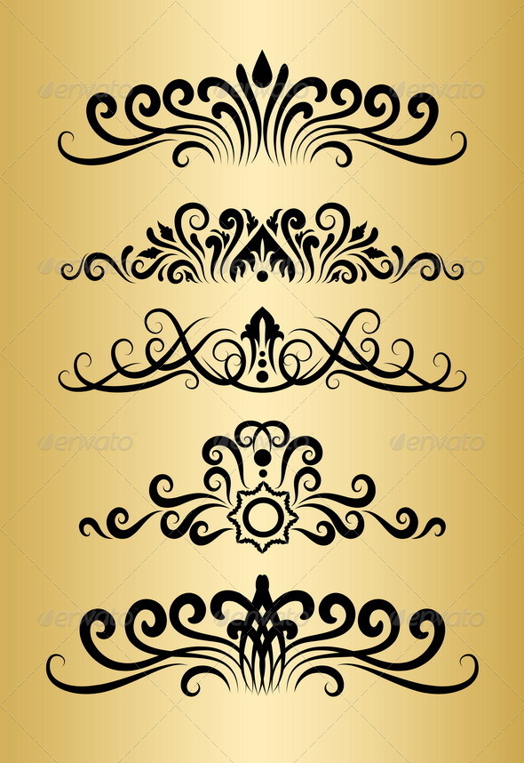 Floral Ornaments - Flourishes / Swirls Decorative